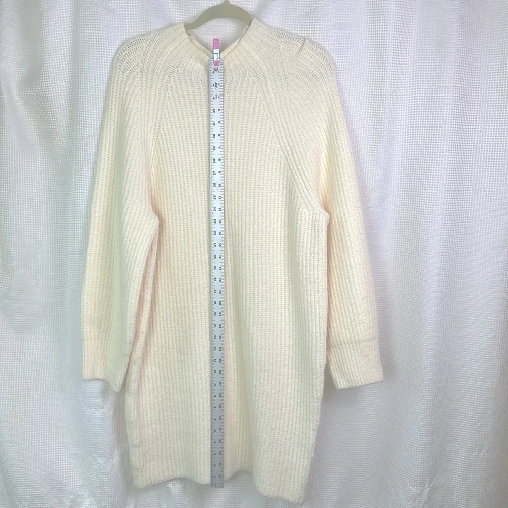 Express Sweater Dress - Ribbed Knit, Long Sleeve, Black, Size M - Picture 3 of 16